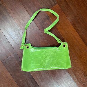 Green Croc Skin Textured Mini bag